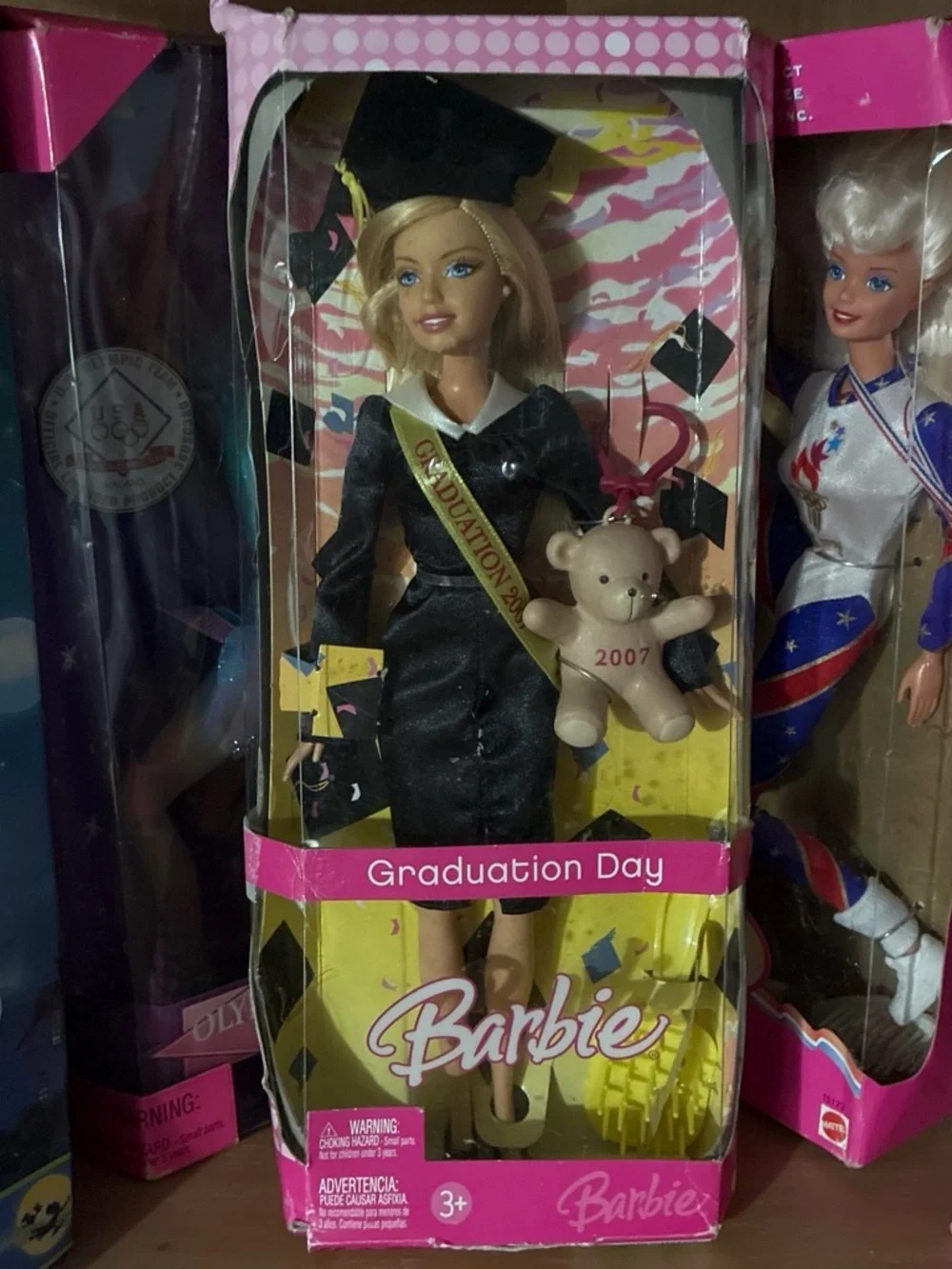 Barbie Graduation Day Doll in Black Gown with Beige Teddy